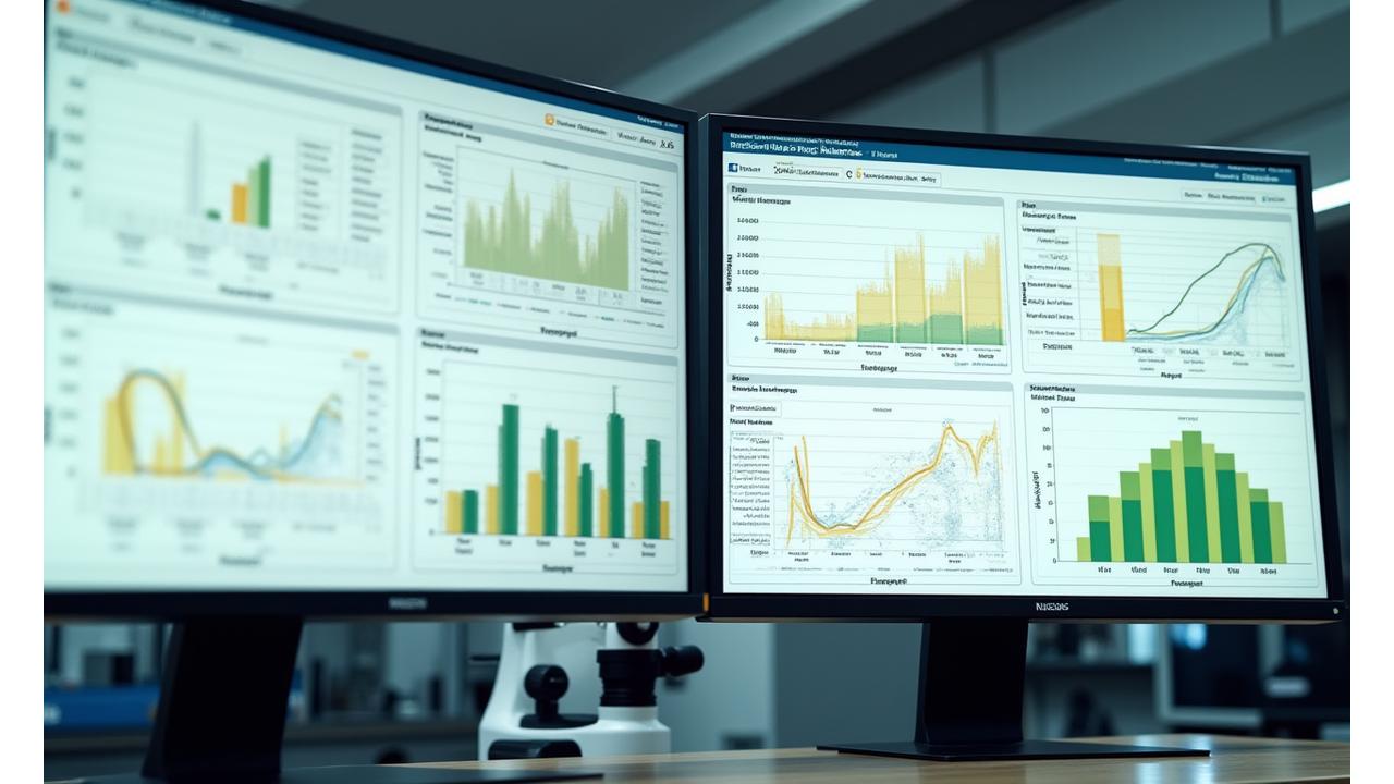 Grafici scientifici che presentano i risultati di ricerca sui successi del benessere tra le diverse fasce d'età, con un design pulito e professionale.