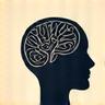Icona cervello con foglie