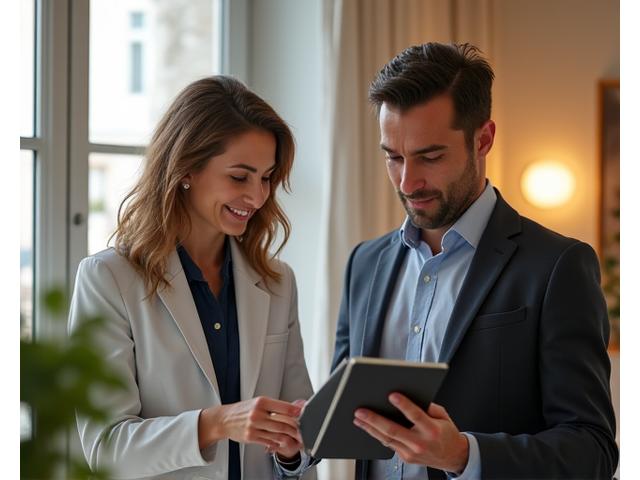 Un nutrizionista genetico specializzato che consulta un cliente adulto in un ambiente moderno e accogliente a Roma