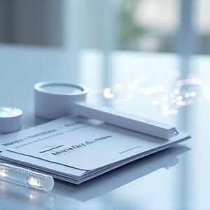 Kit per test del DNA a casa con provetta e scheda informativa